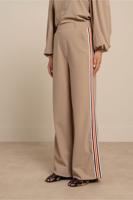 Trainer bonded tape trousers - latte - 13504 - thumbnail