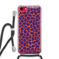 Purple Giraffe: iPhone SE 2020 Transparant Hoesje met koord