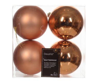 Kerstbal kunststof d10 cm rood kpr 4st kerst Decoris - Decoris Kerstbal kunststof d10 cm rood kpr 4st kerst Decoris - Decoris
