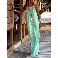 Dames Casual jurk Slipdress Geometrisch Afdrukken Bandje Maxi-jurk Casual Dagelijks Afspraakje Mouwloos Zomer Lente Lightinthebox