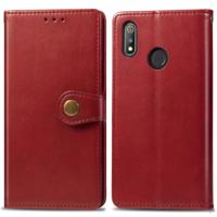 Retro effen kleur lederen gesp mobiele telefoon bescherming lederen draagtas met Lanyard & fotolijstjes & kaartsleuf & portemonnee & beugel functie vo