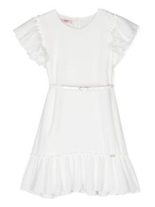 Liu Jo Kids robe évasée à volants - Blanc