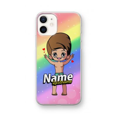 Chibi Maker man: iPhone 12 mini Transparant Hoesje