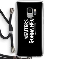 Neuters (zwart): Samsung Galaxy S9 Transparant Hoesje met koord