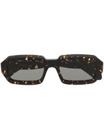 Retrosuperfuture lunettes de soleil à monture rectangulaire - Marron