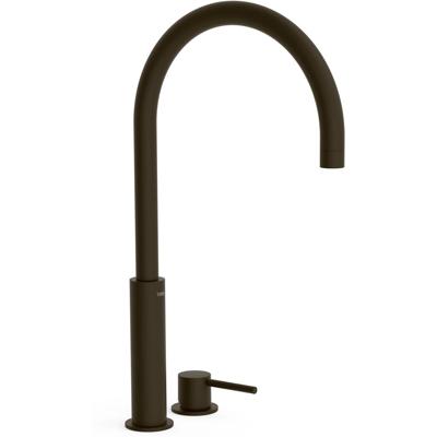 Wastafelkraan Tres Study | Opbouw | Draaibare uitloop | Mengkraan | Hoog model | 1-hendel | Rond | Zwart brons