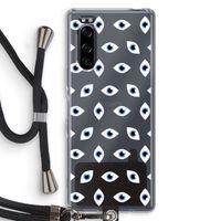 Eyes pattern: Sony Xperia 5 Transparant Hoesje met koord