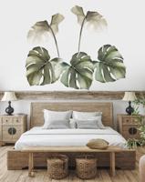 Muursticker - Tropische Jungle Monstera Bladeren