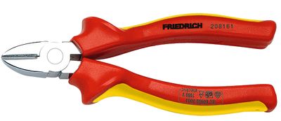 Friedrich Zijsnijtang 1000V Verchroomd 2K Isolatie 180mm