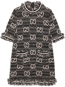 Gucci robe courte à logo en jacquard - Noir