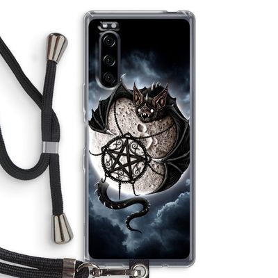 Volle maan: Sony Xperia 5 Transparant Hoesje met koord