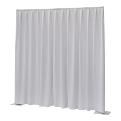 Wentex Pipe and drape doek 330x300cm medium gloss wit geplooid