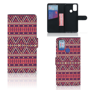 Alcatel 1S (2021) Telefoon Hoesje Aztec Paars