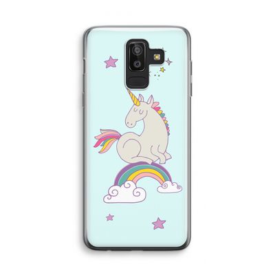 Regenboog eenhoorn: Samsung Galaxy J8 (2018) Transparant Hoesje