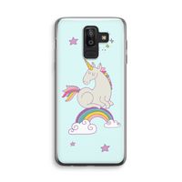 Regenboog eenhoorn: Samsung Galaxy J8 (2018) Transparant Hoesje