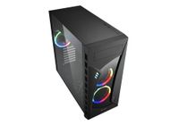 Sharkoon NIGHT SHARK RGB tower behuizing 2x USB-A 2.0, 2x USB-A 3.2 (5 Gbit/s), 2x Audio, Window-kit - thumbnail