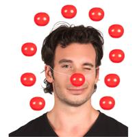 Clowsneus - 6x - rood - kunststof - carnaval - verkleden - clown