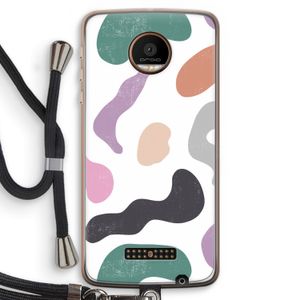 Memphis Shapes: Motorola Moto Z Force Transparant Hoesje met koord