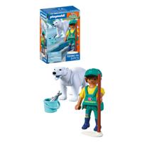 PLAYMOBIL Animals & Friends dierentuin: ijsbeer en dierenverzorger 72090
