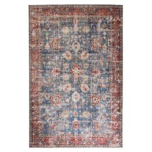 Heritaged Vintage vloerkleed - Fade Oasis blauw|rood - 76x150 cm