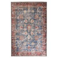 Heritaged Vintage vloerkleed - Fade Oasis blauw|rood - 76x150 cm