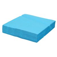 25x stuks feest servetten aqua blauw - 40 x 40 cm - papier - thumbnail
