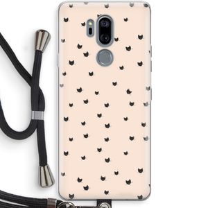 Kleine kattenkopjes: LG G7 Thinq Transparant Hoesje met koord