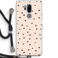 Kleine kattenkopjes: LG G7 Thinq Transparant Hoesje met koord