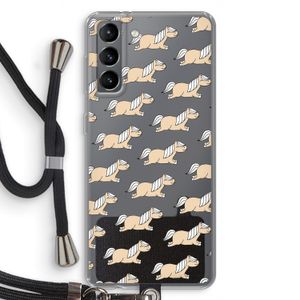 Ponys: Samsung Galaxy S21 Transparant Hoesje met koord
