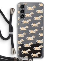 Ponys: Samsung Galaxy S21 Transparant Hoesje met koord