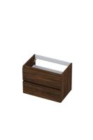 Onderkast INK 2 laden greeploos met houten keerlijst 70 cm x 45 cm x 52 cm Koper eiken 1257120