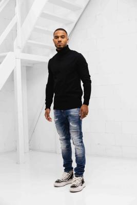 Malelions Knitted Turtleneck Sweater Heren Zwart - Maat XS - Kleur: Zwart | Soccerfanshop