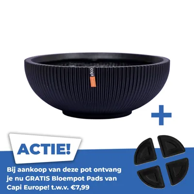 Schaal groove d40h15cm zwart