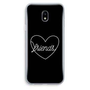 Friends heart black: Samsung Galaxy J3 (2017) Transparant Hoesje