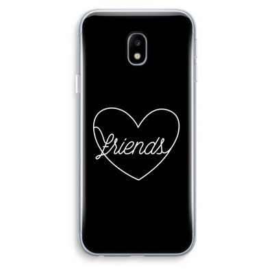 Friends heart black: Samsung Galaxy J3 (2017) Transparant Hoesje