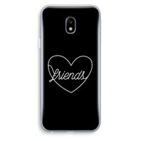 Friends heart black: Samsung Galaxy J3 (2017) Transparant Hoesje