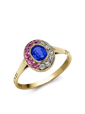 Pragnell Vintage bague Belle Epoque en or 18ct sertie de pierres