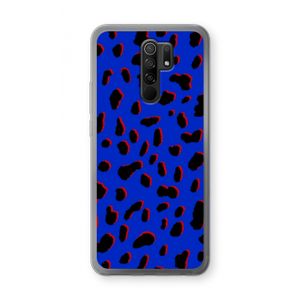 Blue Leopard: Xiaomi Redmi 9 Transparant Hoesje