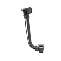 Badoverloop Vulcombinatie IVY Zwart Chroom PVD Badoverloop Vulcombinatie IVY Zwart Chroom PVD
