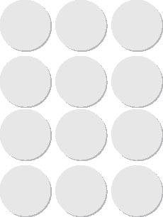 Apli ronde etiketten in etui diameter 25 mm, wit, 72 stuks, 12 per blad (2664)