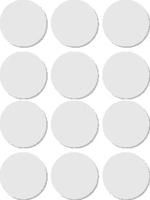 Apli ronde etiketten in etui diameter 25 mm, wit, 72 stuks, 12 per blad (2664)