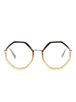 Chloé Eyewear oversized geometric-frame glasses - Noir