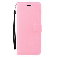 Basey Samsung Galaxy A55 Hoesje Book Case Kunstleer Cover Hoes - Lichtroze - thumbnail