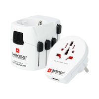 Skross 1302539 De Krachtige 3-polige Wereldreisadapter Voor Reizigers Van Over De Hele Wereld Met Usb-poort Skross 1302539 De Krachtige 3-polige Wereldreisadapter Voor Reizigers Van Over De Hele Wereld Met Usb-poort