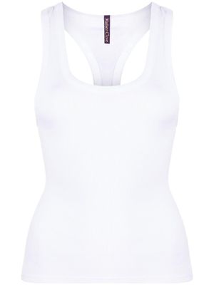 Maison Close haut à encolure dégagée en coton biologique - Blanc