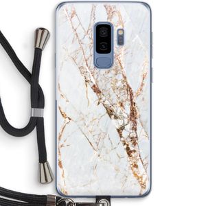 Goud marmer: Samsung Galaxy S9 Plus Transparant Hoesje met koord