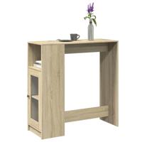 Bartafel met rekken 101x40x103,5 cm hout sonoma eikenkleur