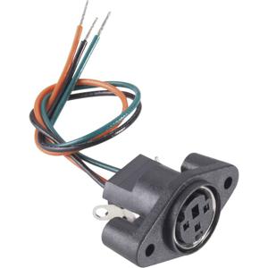 BKL Electronic 0204025 Miniatuur-DIN-connector Bus, inbouw verticaal Aantal polen: 4 Zwart 1 stuk(s)