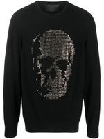 Philipp Plein sweat en cachemire à applique tête de mort - Noir - thumbnail