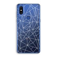 Geometrische lijnen wit: Xiaomi Mi Mix 3 Transparant Hoesje